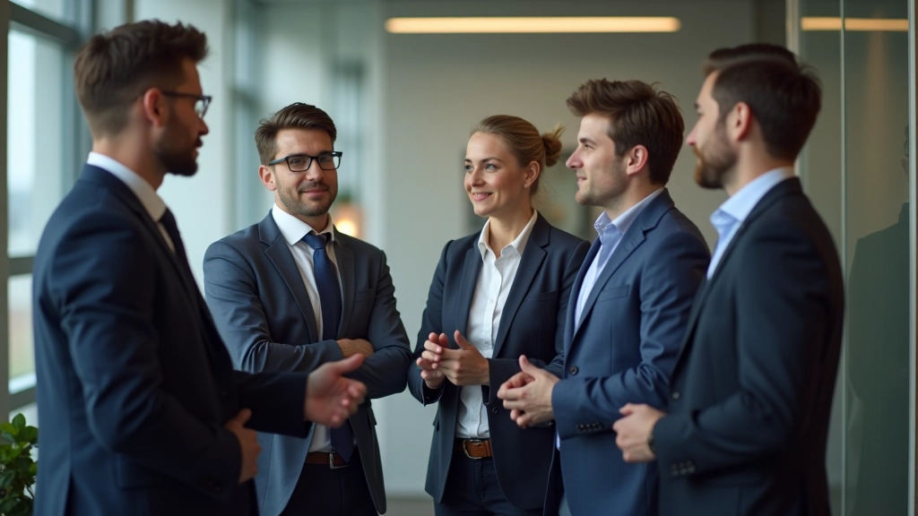 Skupina rozmanitých profesionálů v moderní kancelářské místnosti diskutující o projektu