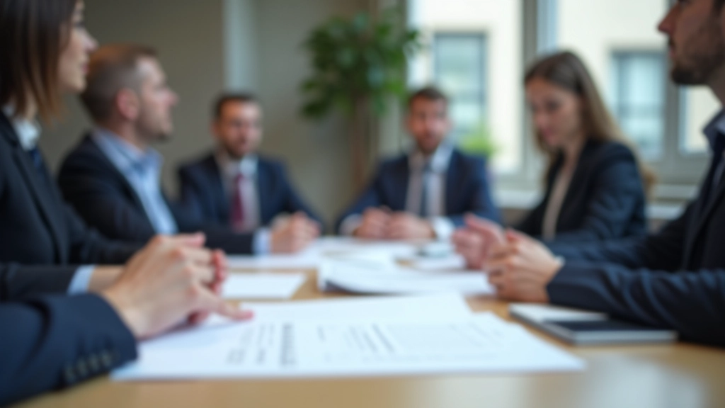 Personalisté diskutující o migrační legislativě